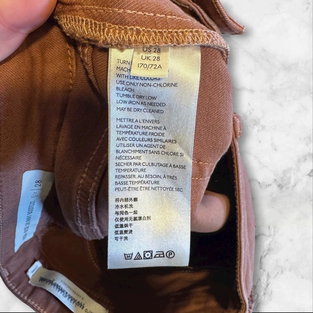 Anthropologie Pilcro High Rise‎ Skinny Bootcut Flare Jean Brown Sz 28 Terracotta - Picture 9 of 10